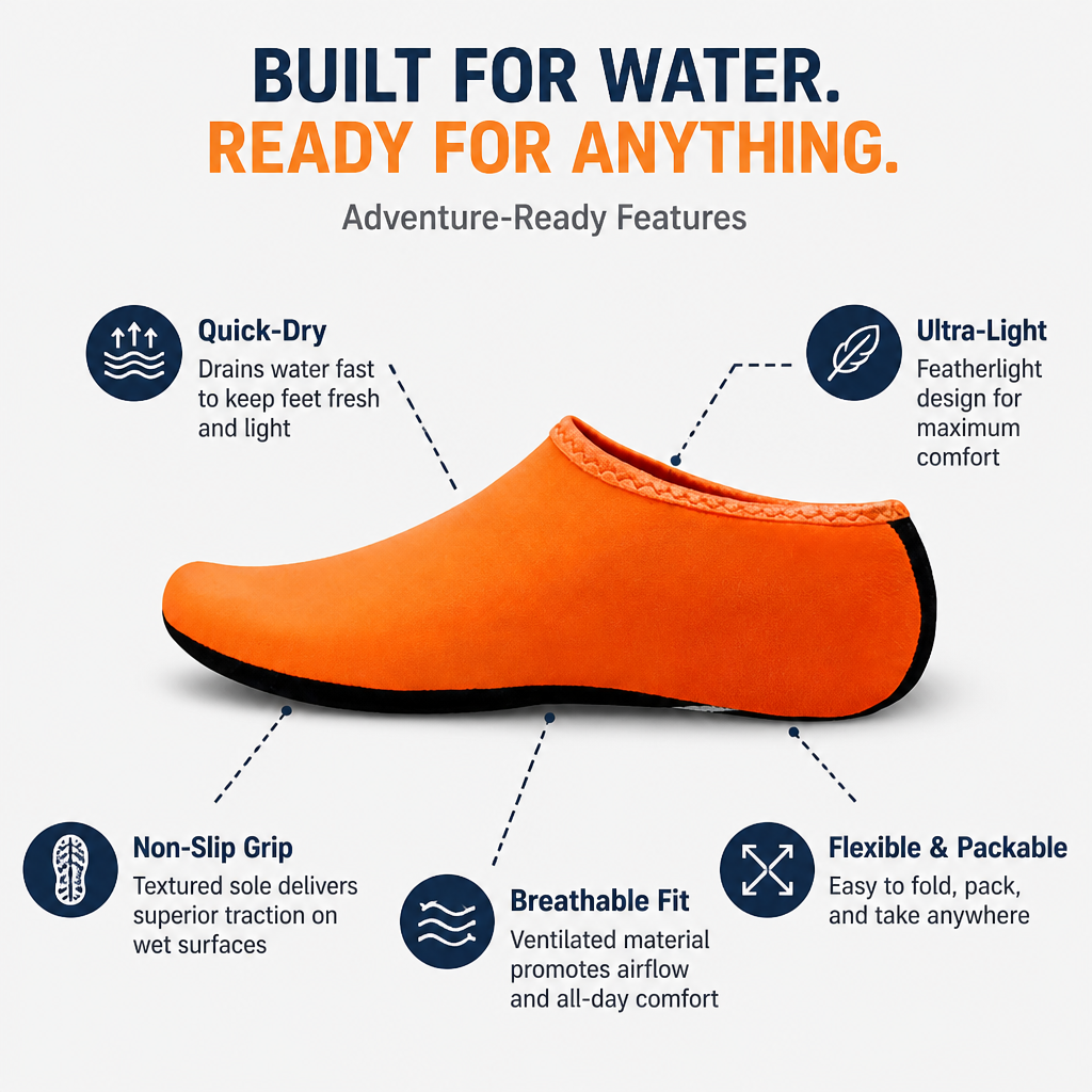 TorrentTrek™ — Slip On, Grip Wet Rock, and Skip the Soggy Sneakers