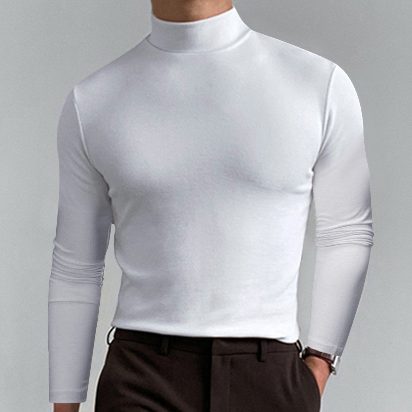 Marsilio™ – Slim-Fit Sculpting Mock Turtleneck for Men