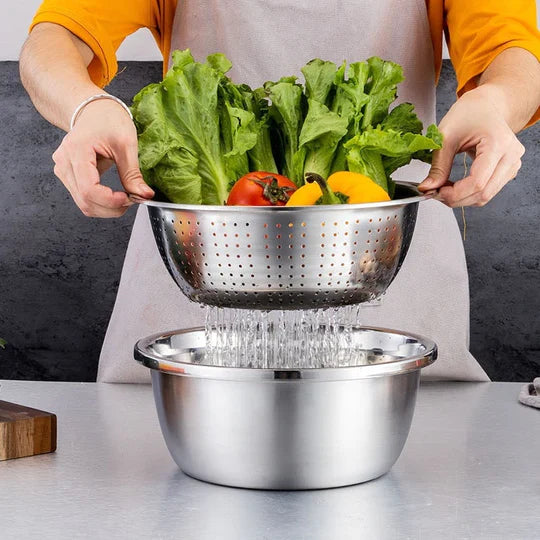 VersaWare™ - Multifunctional Stainless Steel Bowl
