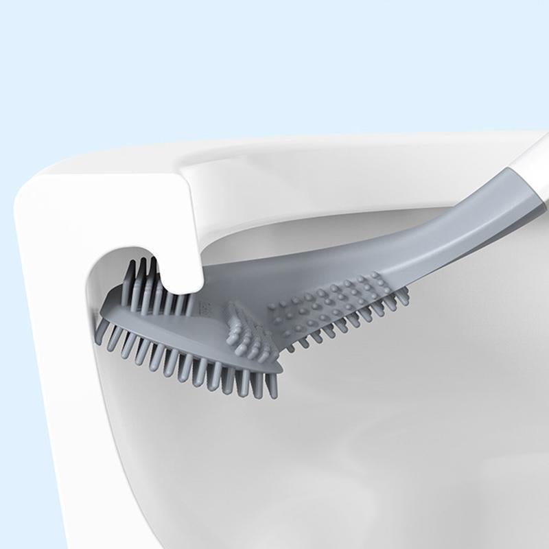 Toilet Brush | Triangular Head | Scratch-Resistant TPR Cleaning | Silly