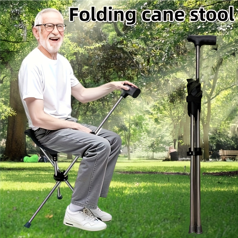 Walking Cane with Seat - 2-in-1 Design