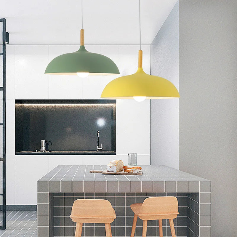 Ceiling Lamp Crafted from Northern Oak