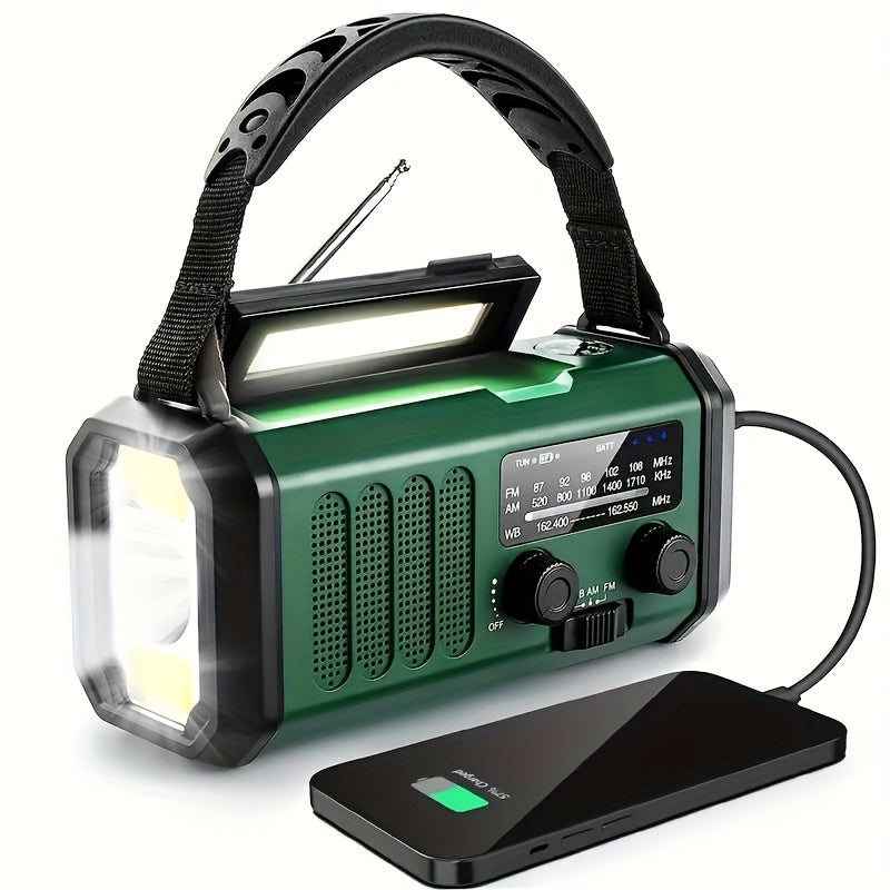 Portable Emergency Radio featuring Flashlight and USB Charging