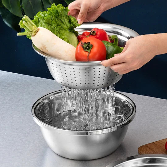 VersaWare™ - Multifunctional Stainless Steel Bowl