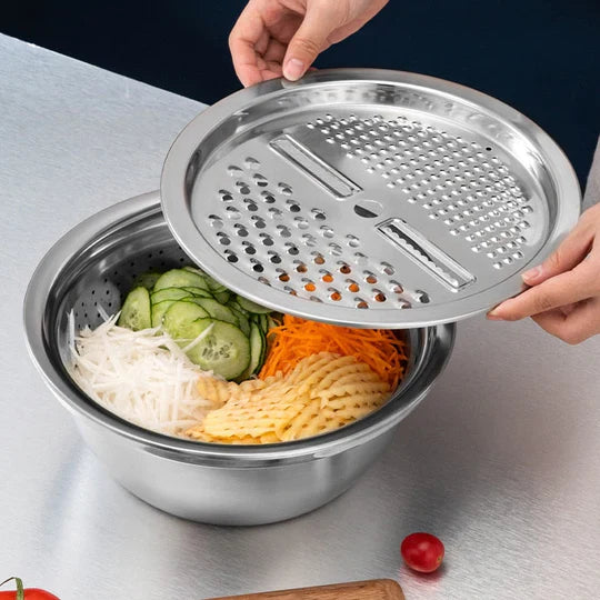 VersaWare™ - Multifunctional Stainless Steel Bowl