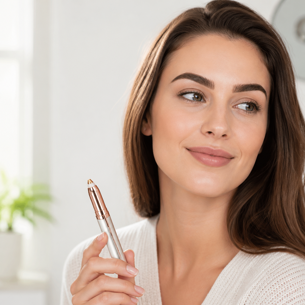 SharpSilk™ — Sweep Away Stray Brow Hairs & Facial Fuzz Painlessly in Seconds