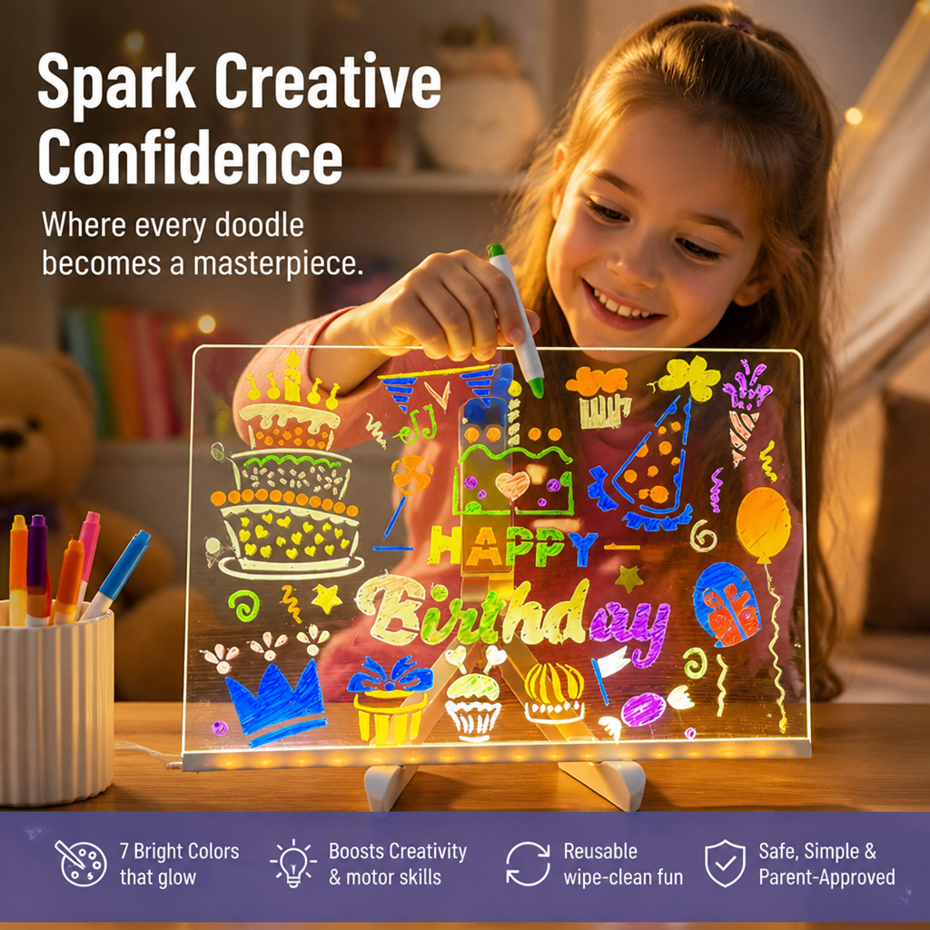 LumiSketch™ — Spark Mess-Free Creativity and Watch Their Imagination Shine Bright