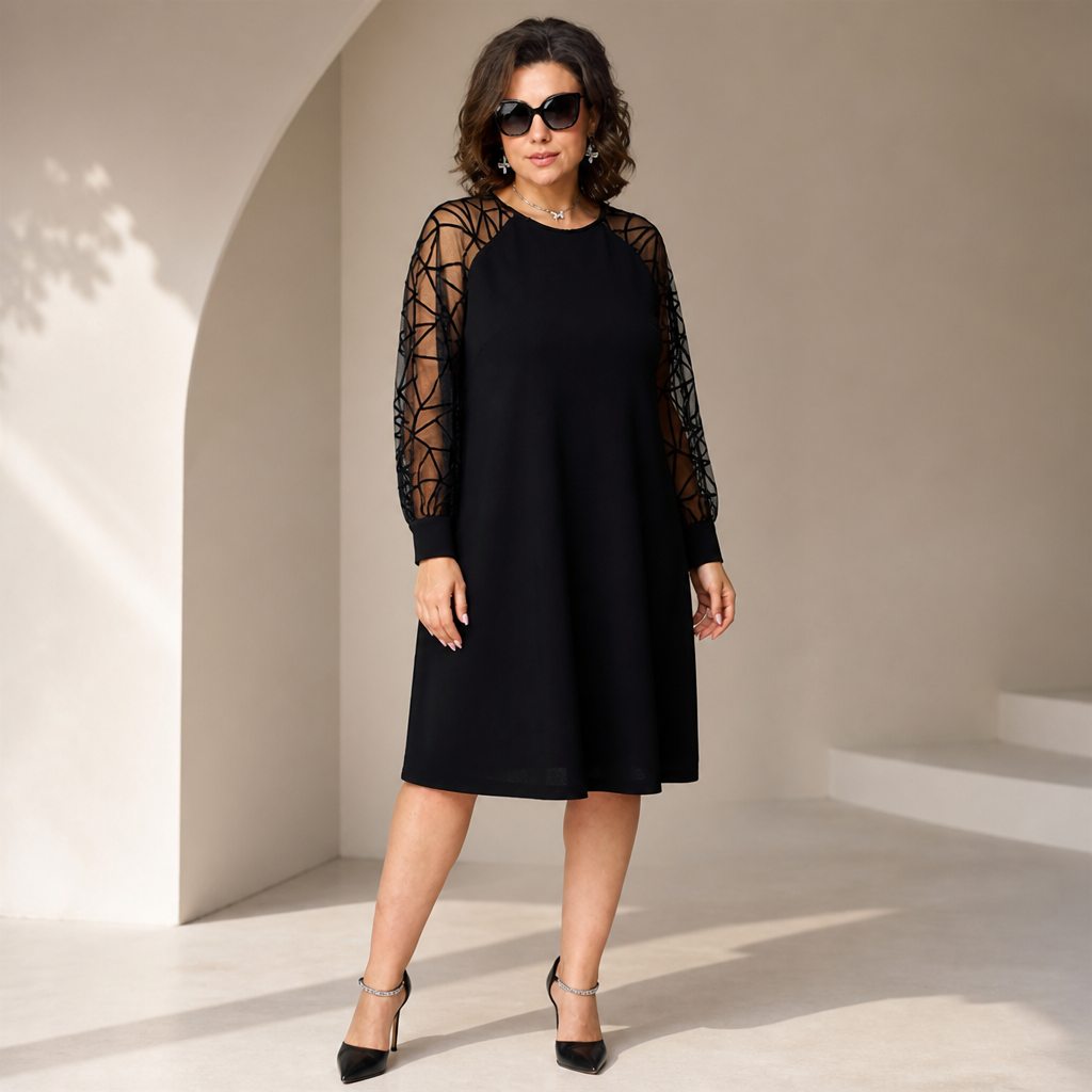 VioraLuxe™ Black Tunic Dress — Unleash Confidence with Effortless Comfort and Chic Style