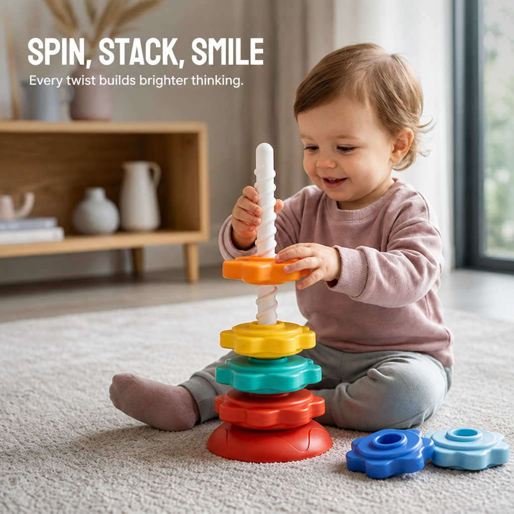 VividTwist™ Spinning Tower — Spark Endless Wonder and Sharpen Young Minds with Every Spin