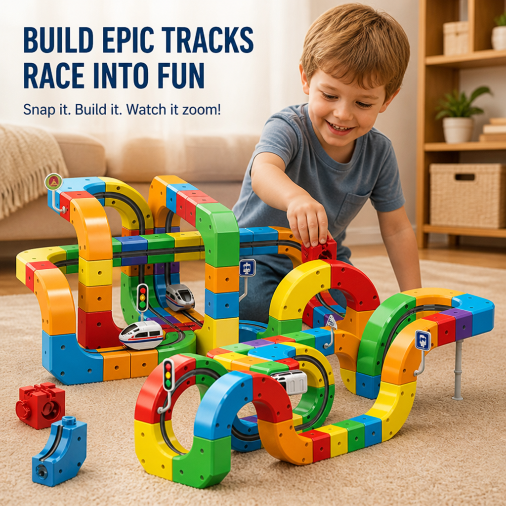 TurboTracks™ — Ignite Your Child’s Genius with Every Thrilling Build