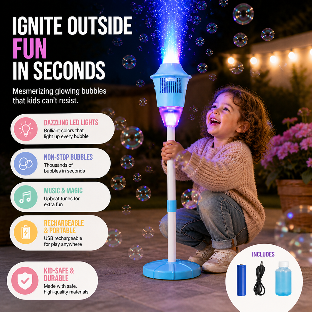 LumiBubbles™ — Ignite Outside Fun with Mesmerizing Glowing Bubbles That Kids Can’t Resist