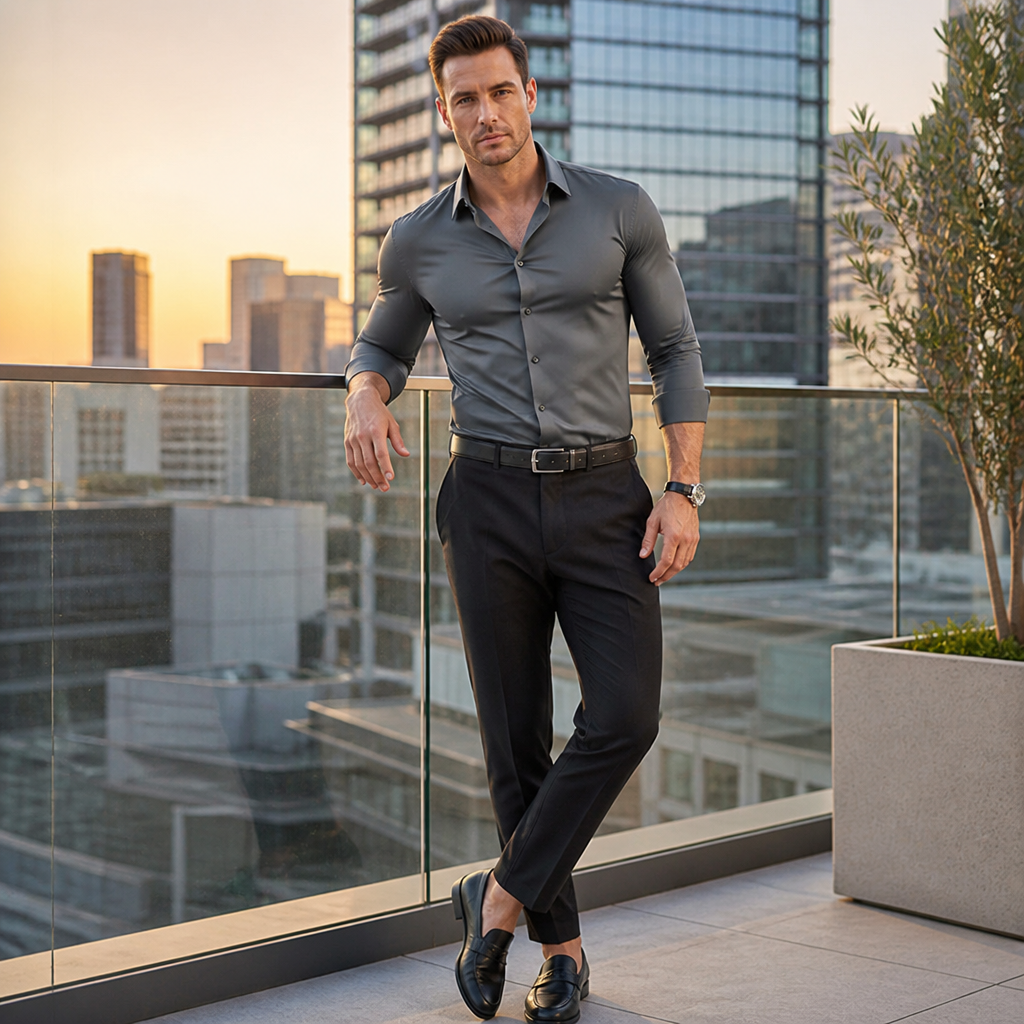 VeroLine™ Men’s Long Sleeve Shirt — Dress Sharp, Feel Cool, Own Every Moment