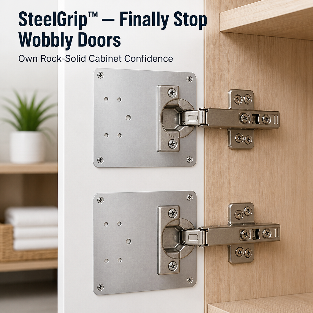 SteelGrip™ — Finally Stop Wobbly Doors and Own Rock-Solid Cabinet Confidence