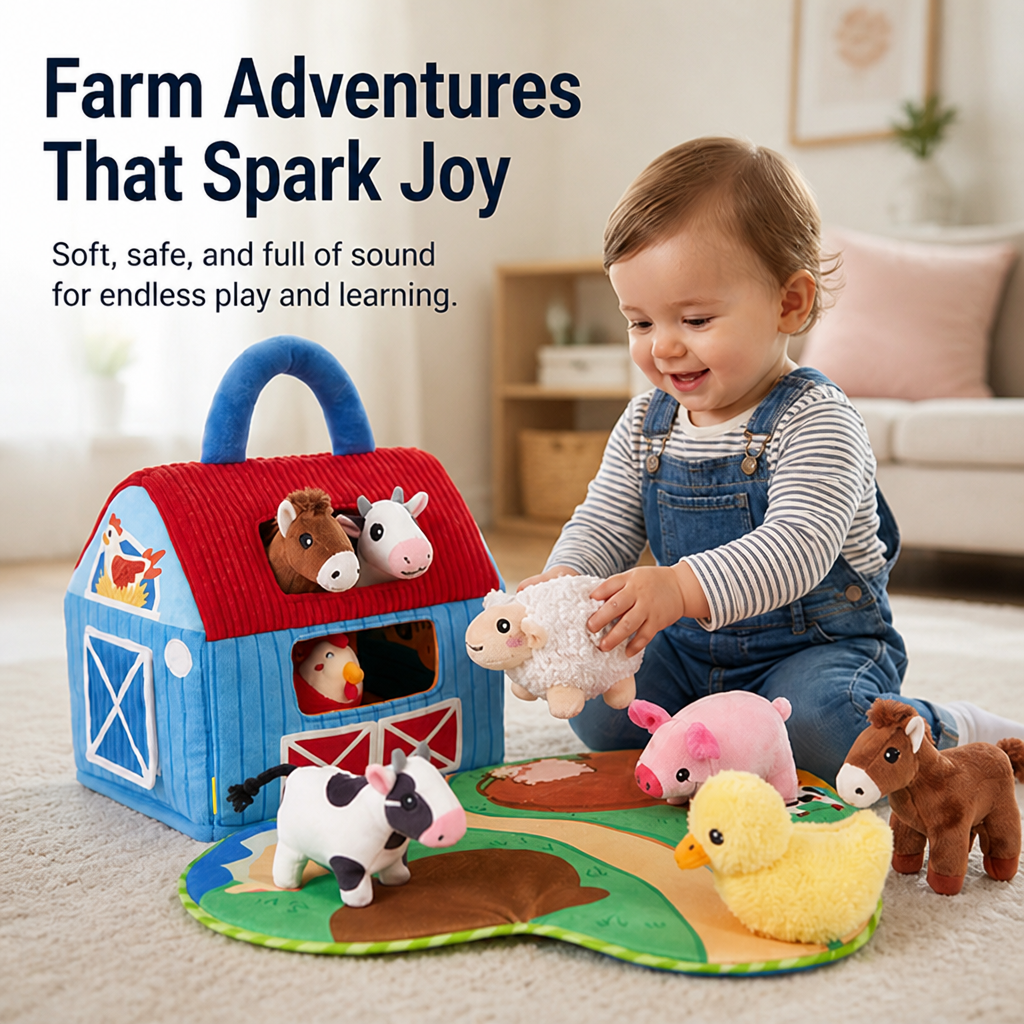 PetalNest™ Interactive Farm Set — Ignite Wonder and Confidence with Every Soft, Sound-Filled Adventure
