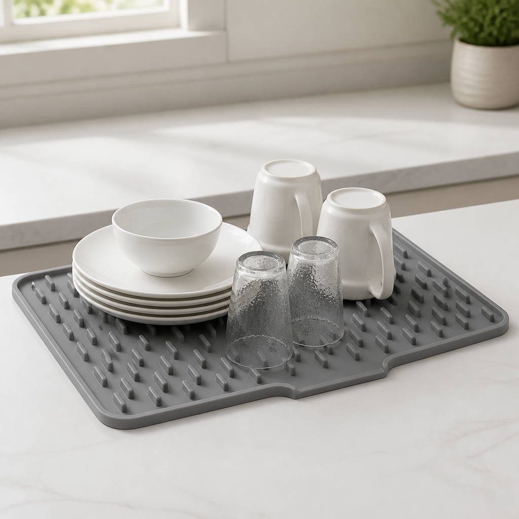 AquaGuard™ Mat — End Kitchen Chaos with Dry Counters and Safer Dishes Every Time