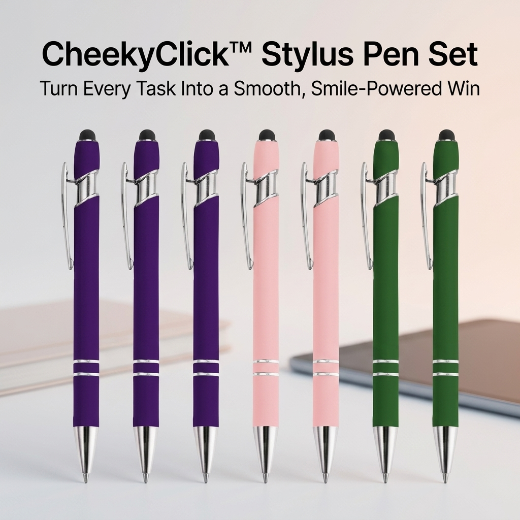 CheekyClick™ Stylus Pen Set — Turn Every Task Into a Smooth, Smile-Powered Win