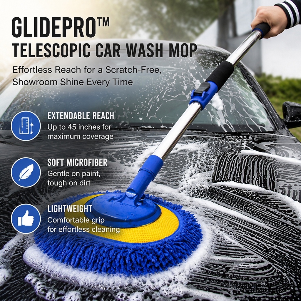 GlidePro™ — Effortless Reach for a Scratch-Free, Showroom Shine Every Time