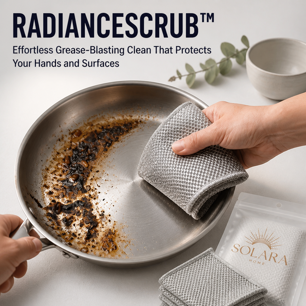 RadianceScrub™ — Effortless Grease-Blasting Clean That Protects Your Hands and Surfaces