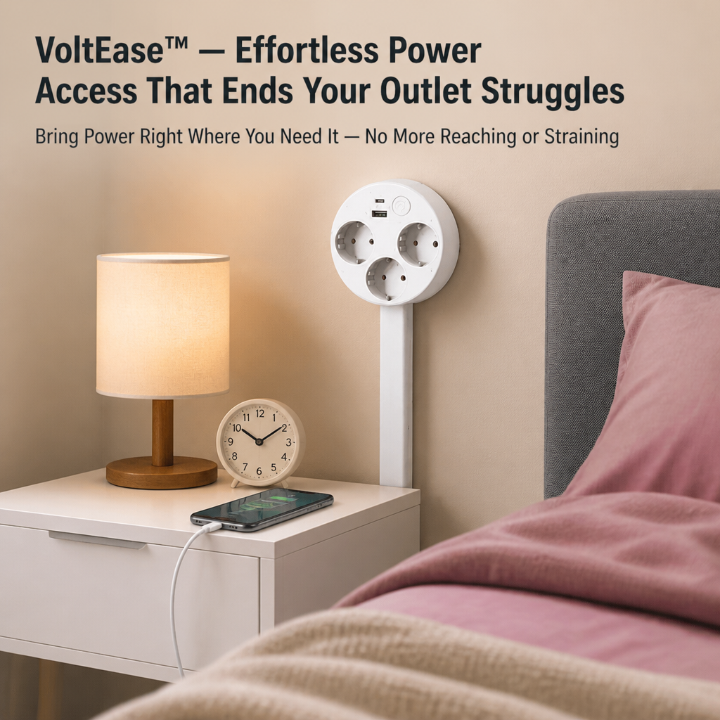 VoltEase™ — Effortless Power Access That Ends Your Outlet Struggles