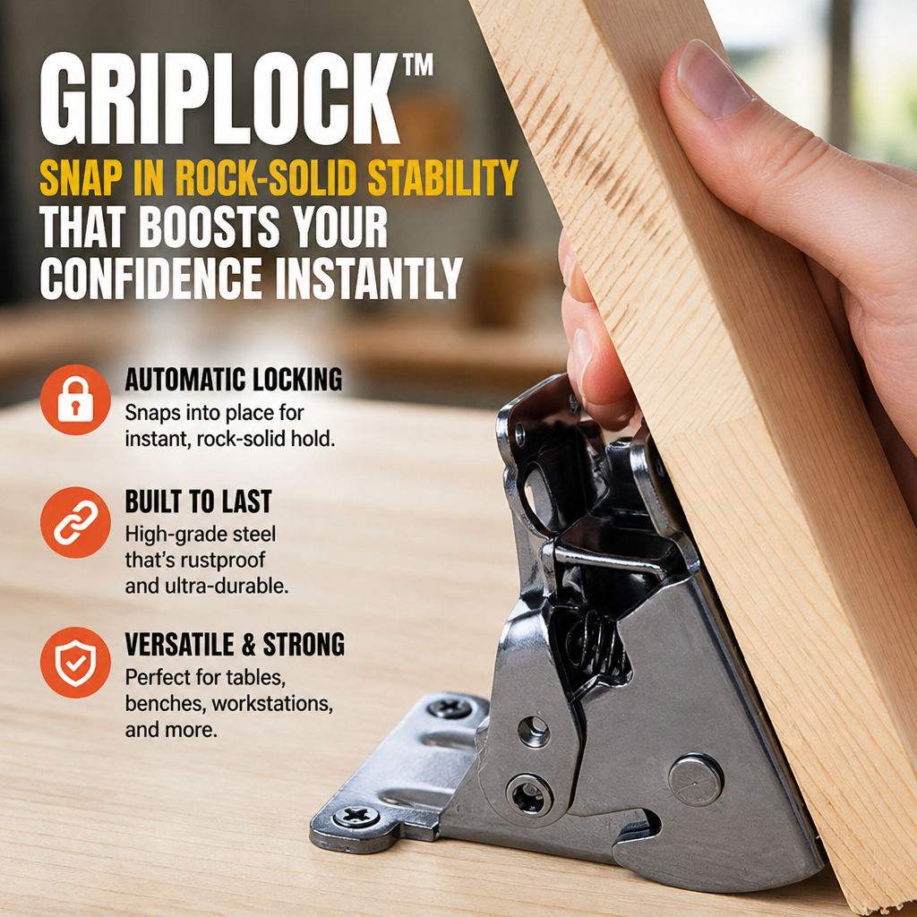 GripLock™ — Snap Folding Table Legs Into Rock-Solid, Wobble-Free Lock (x2)