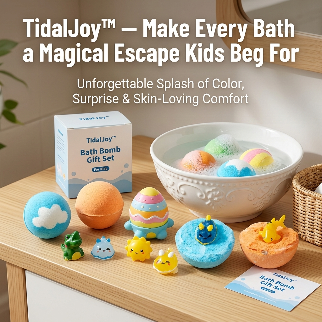 TidalJoy™ — Make Every Bath a Magical Escape Kids Beg For and Skin Loves