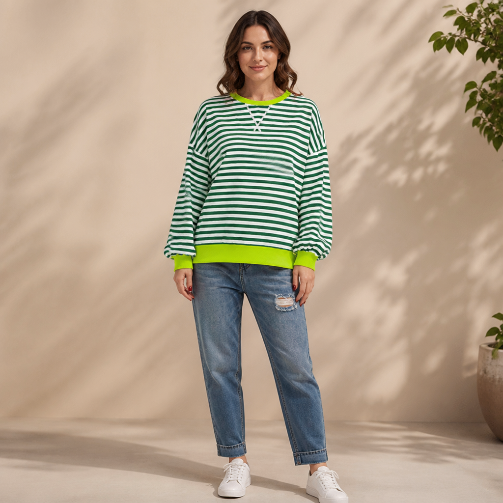 LuminaSoft™ Casual Long Sleeve Striped Shirt — Wrap Yourself in All-Day Softness and Timeless Style