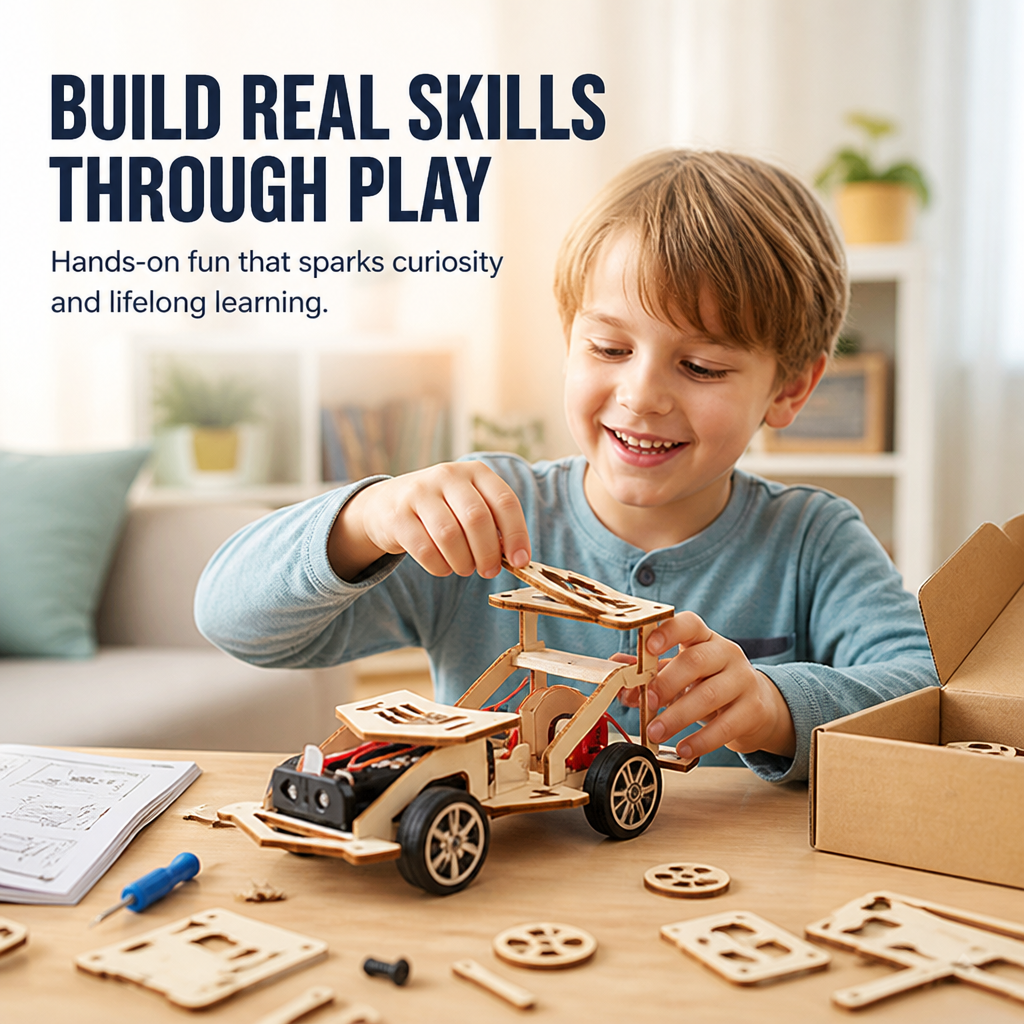 BrightBuild™ STEM Wooden Playset — Ignite Curiosity and Build Lifelong Genius