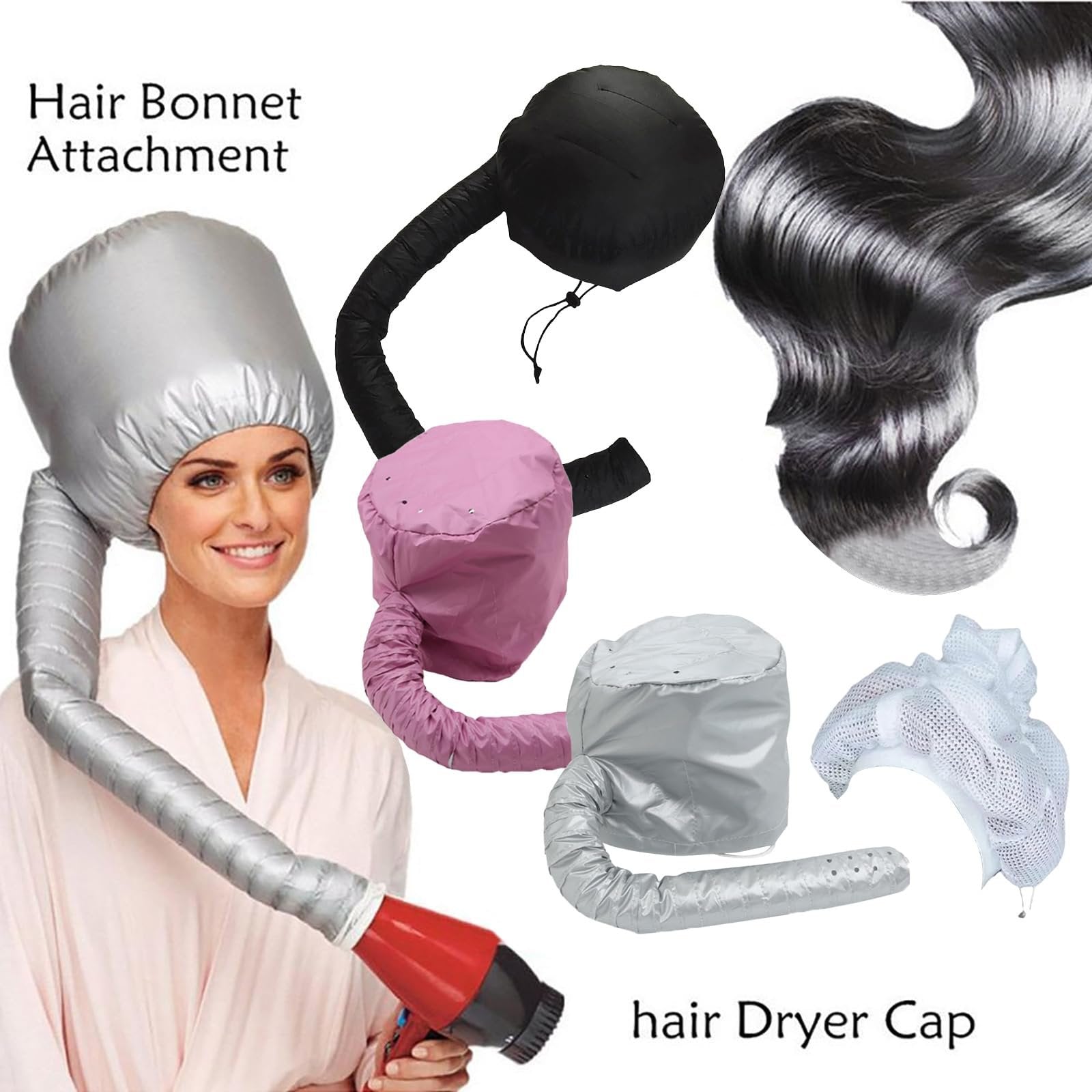 FlexiCurl™ Portable Bonnet Dryer Cap — Effortless, Healthy Curls That Boost Your Confidence Every Day