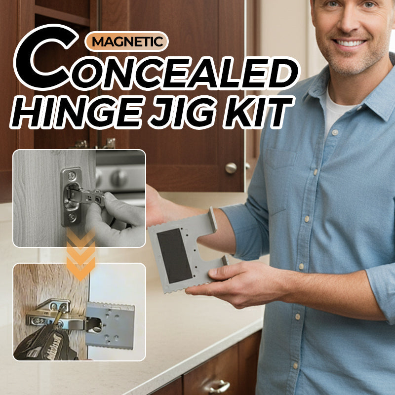 EdgeCraft™ Magnetic Hinge Jig — Nail Perfect Cabinet Doors with Effortless Precision Every Time