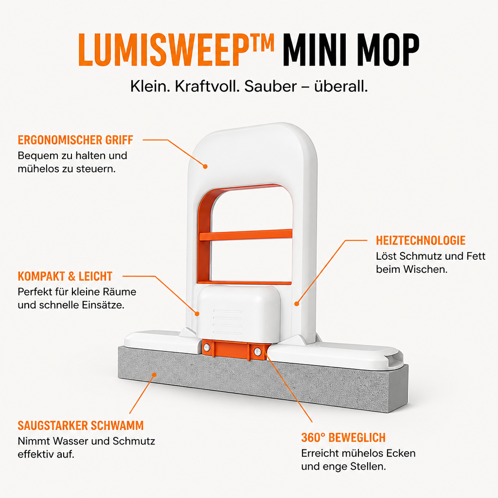 LumiSweep™ Mini Mop — Melt Away Messes Fast and Enjoy Cleaning Again