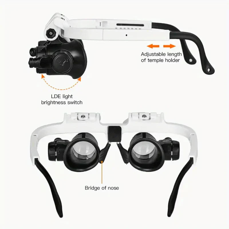 LED Magnifying Headband for Hands-Free Viewing