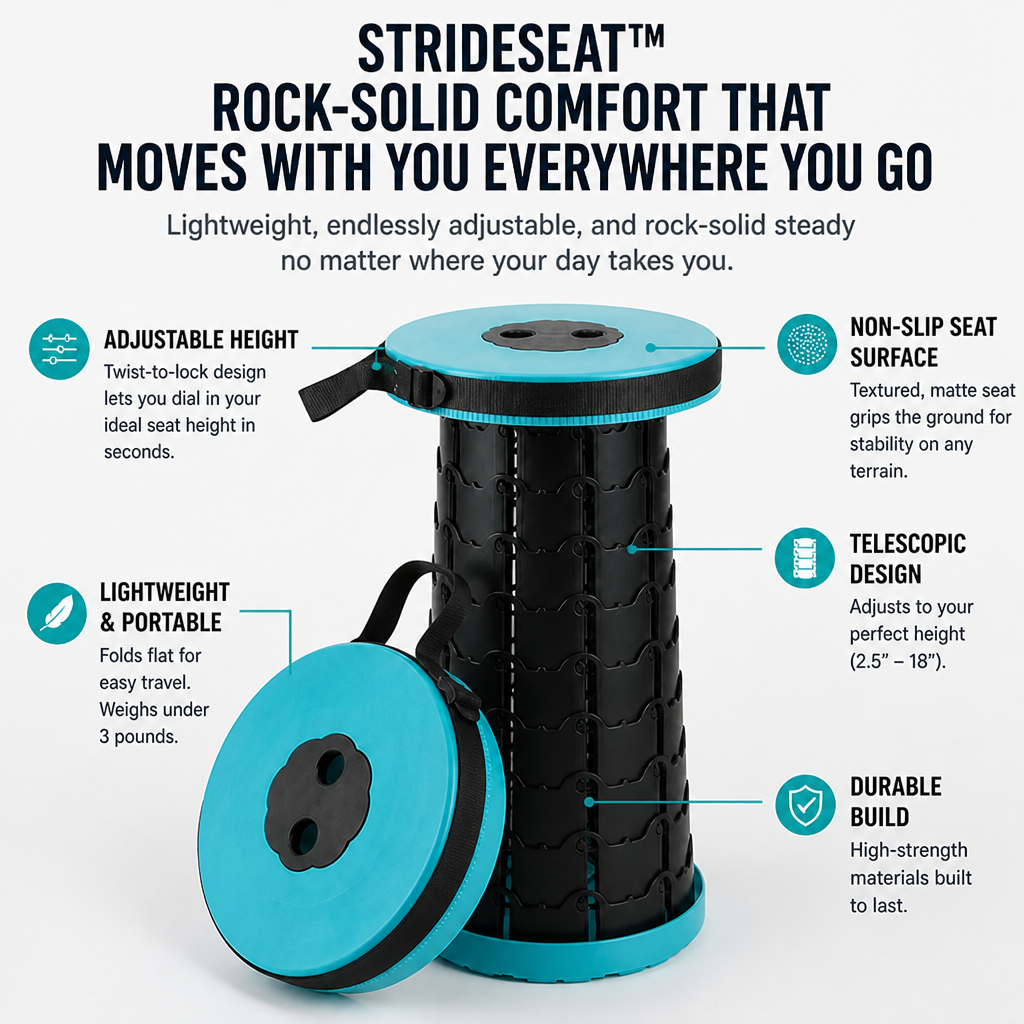 StrideSeat™ — Rock-Solid Comfort That Moves With You Everywhere You Go