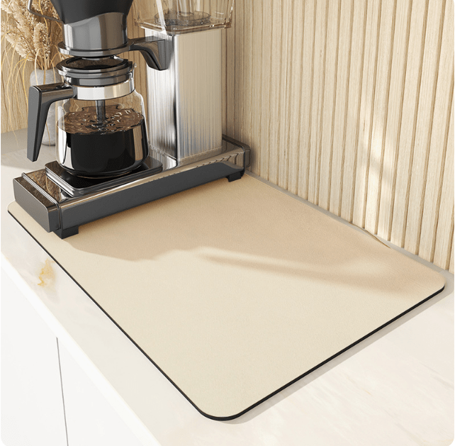 Drip Pad | Diatomite Kitchen Mat Fast-Drying | Maintains Dry Countertop | DishDryer