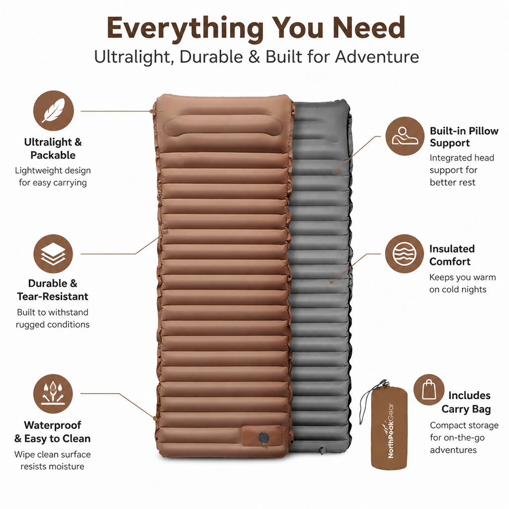 SummitRest™ Ultralight Mattress — Wake Up Energized, Carry Less, Explore More