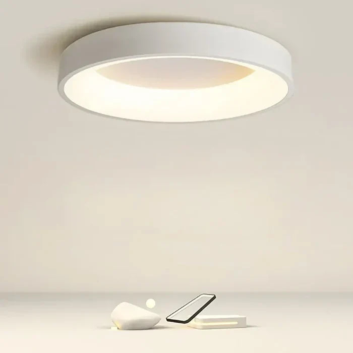 Round LED Ceiling Light – Nordic Style, Warm White