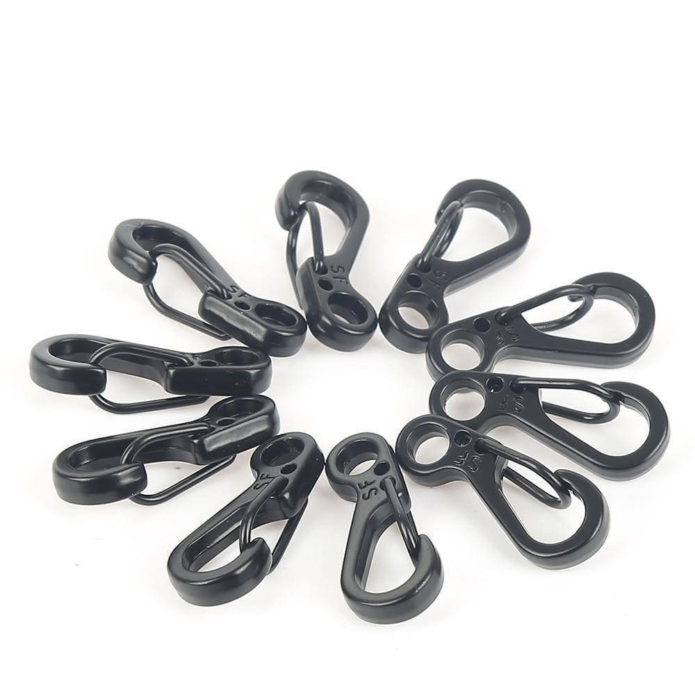 Set of 10 Mini Spring Clasps and Climbing Carabiners for Backpacks