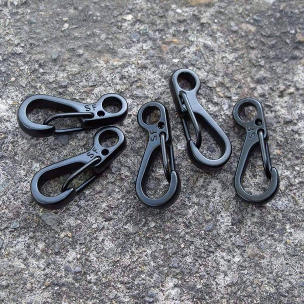 Set of 10 Mini Spring Clasps and Climbing Carabiners for Backpacks