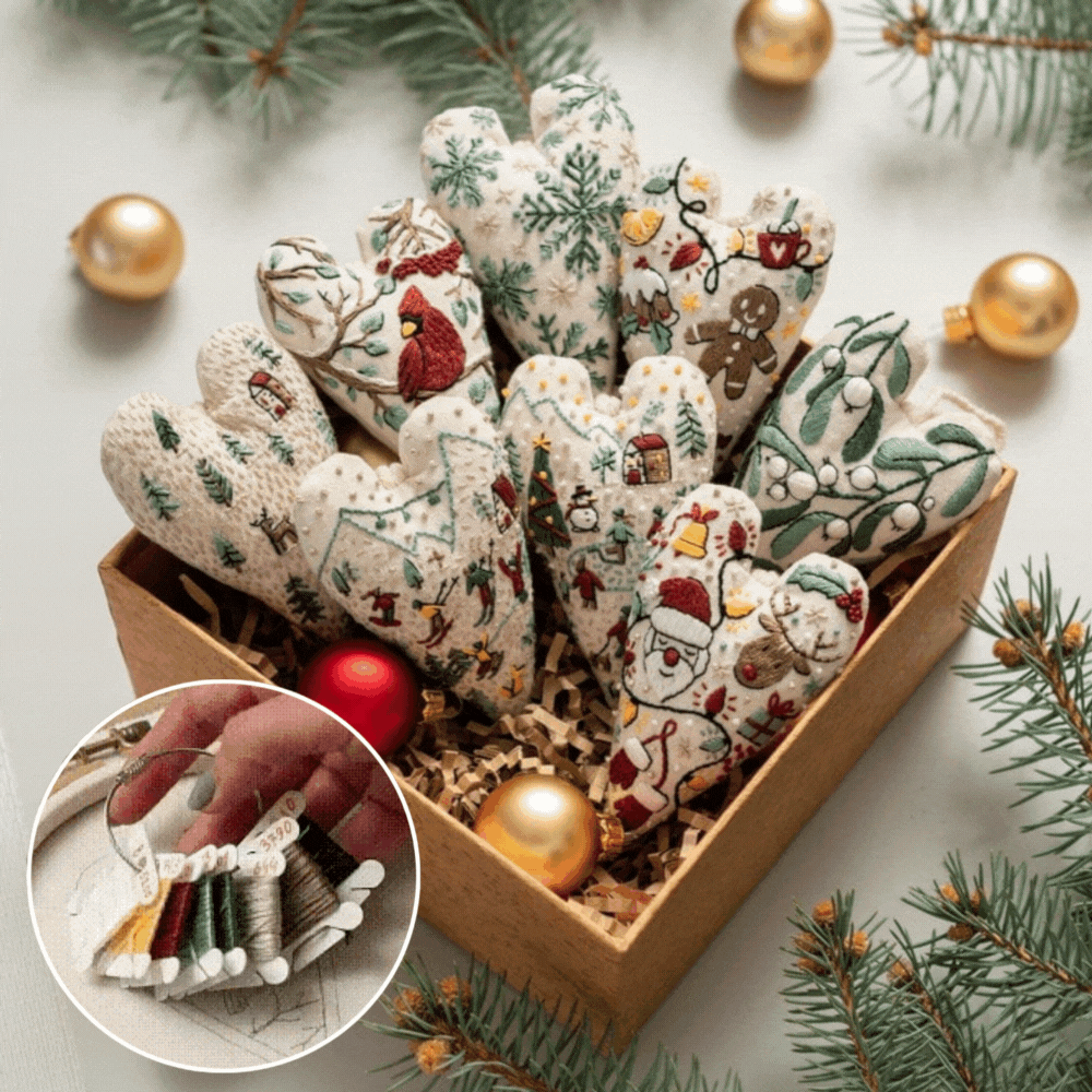 JoyHeart™ Santa Embroidery Kit — Create Heartfelt Holiday Magic with Your Own Hands