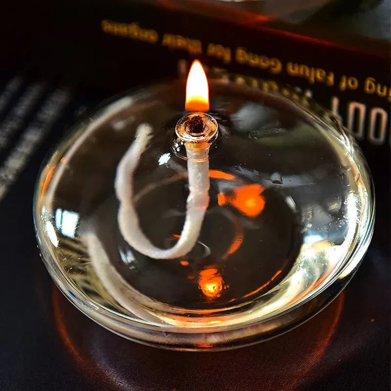 Glass Lantern Oil Lamp