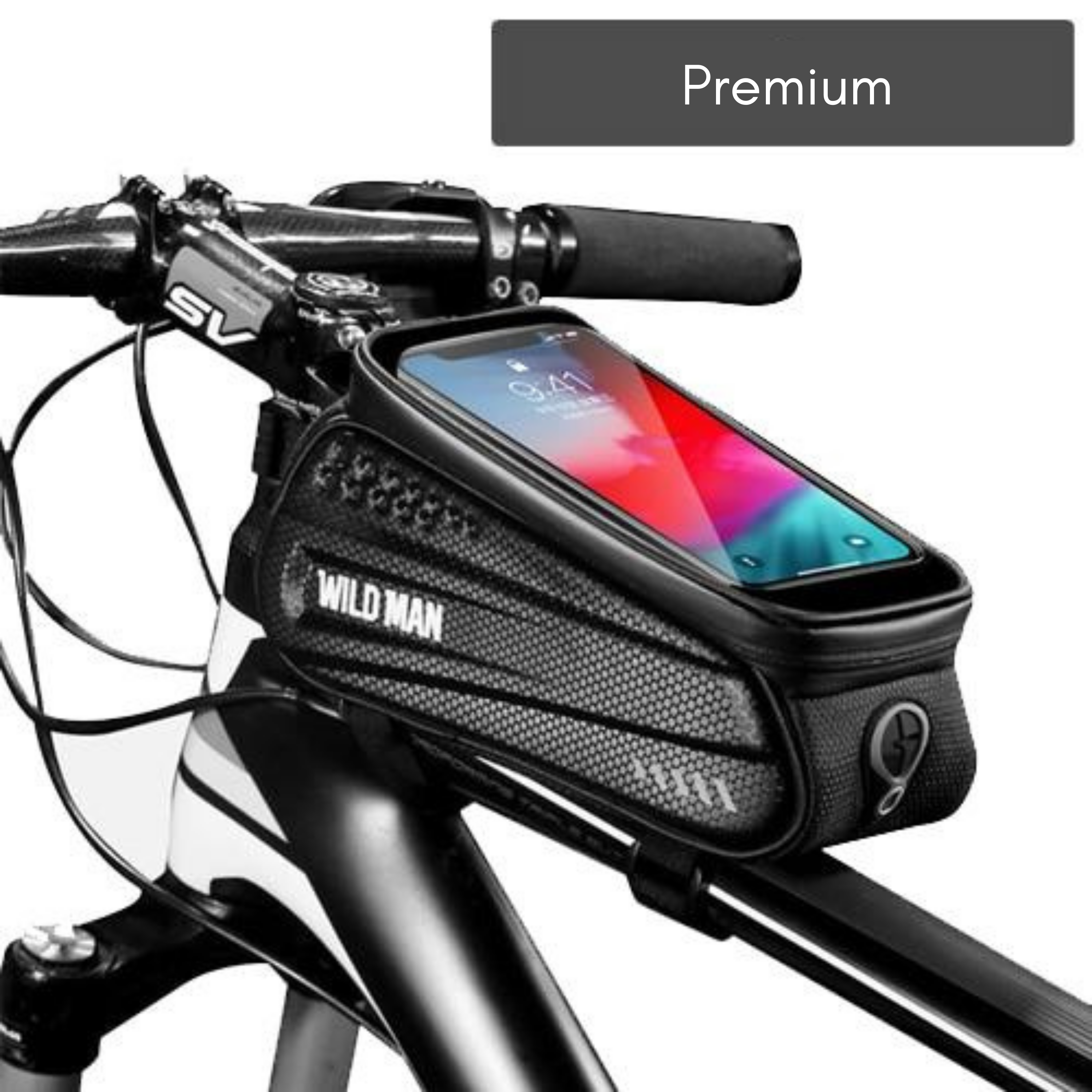 Waterproof Bicycle Frame Bag with Touch Screen Window