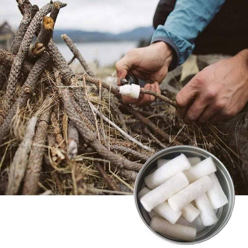 12-Pack Wax Tablets for Outdoor Survival Fire Starting