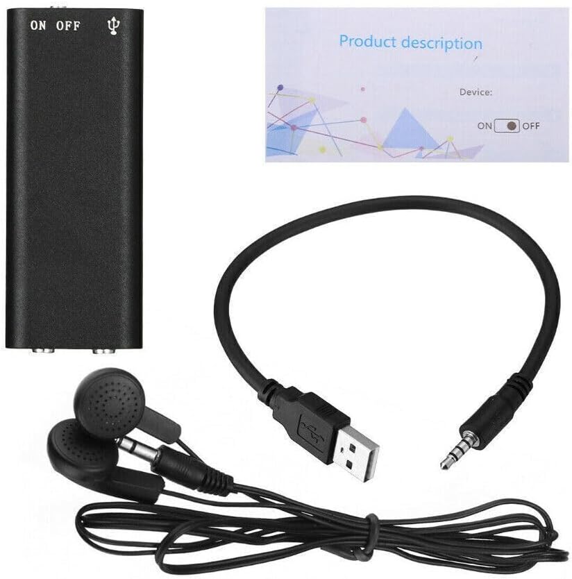 Dictation Device | Compact Audio Recorder | Single Button Recording | MicroSpy