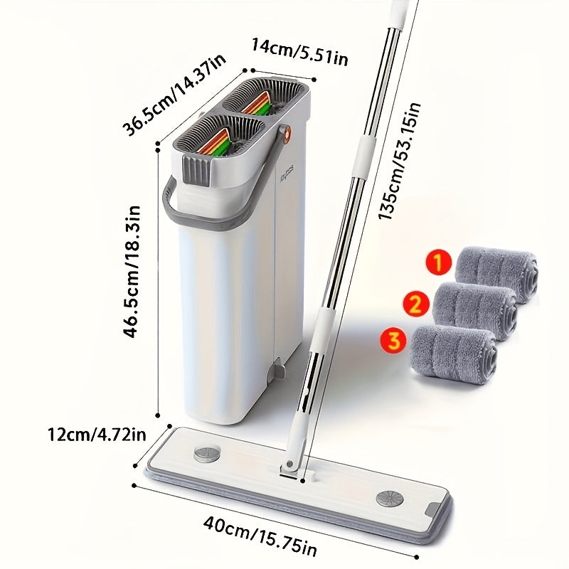 Mop Set with Bucket | Flat Mop in 33 cm or 40 cm Sizes