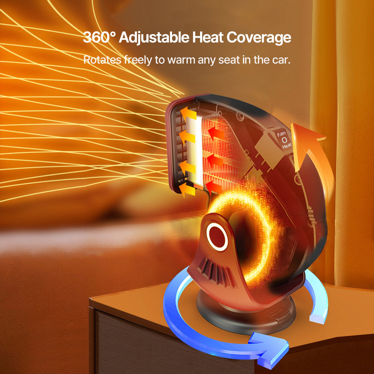 Dual-Mode Car Heater and Defroster – 12V Vehicle Heating System