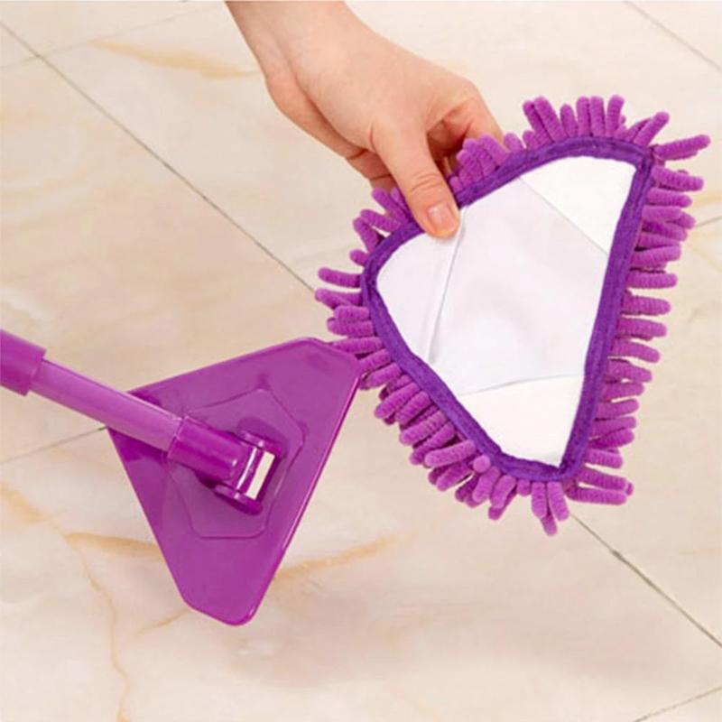 Adjustable Rotatable Triangle Cleaning Mop | 180° Mop Head | Telescopic Pole | Cleaning Mop | Mop Position Angle