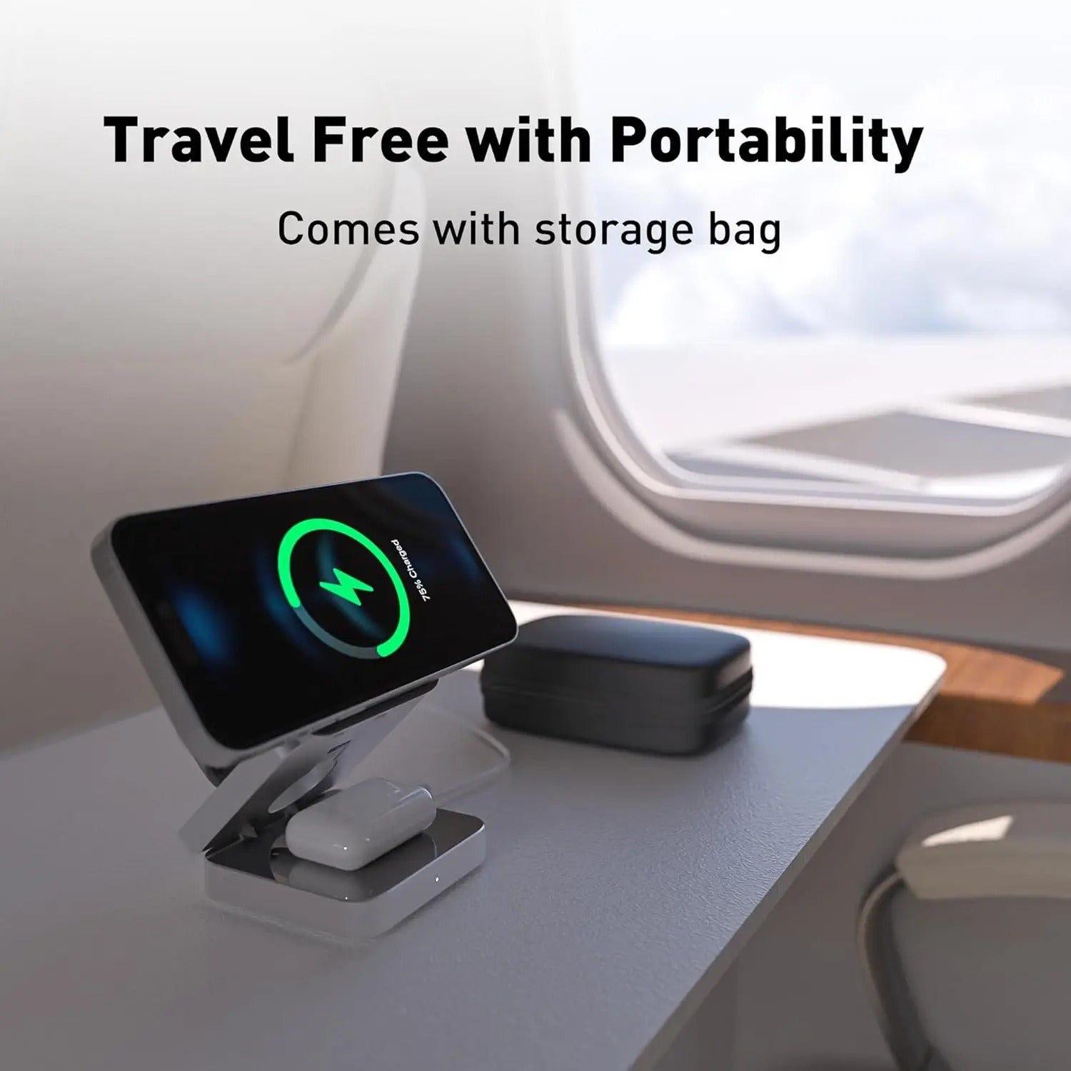 3-in-1 Wireless Charger with Magnetic Design for iPhone, AirPods, Apple Watch