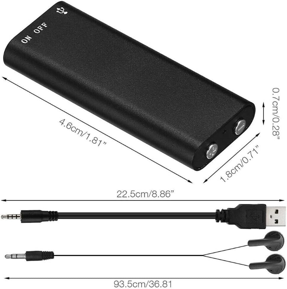 Dictation Device | Compact Audio Recorder | Single Button Recording | MicroSpy