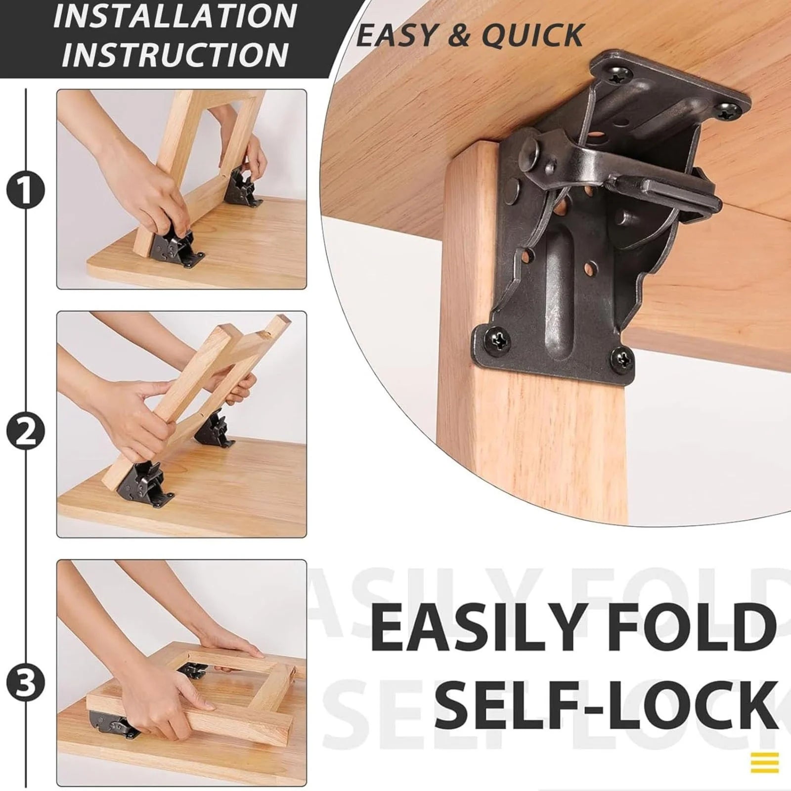 SpaceGlide™ Self-Locking Folding Hinge — Unlock Instant Freedom and Maximize Your Living Space Effortlessly