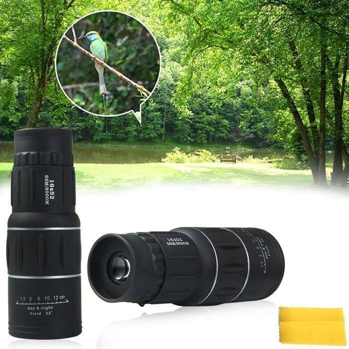 52mm Dual Focus Monocular Telescope with 16x Magnification