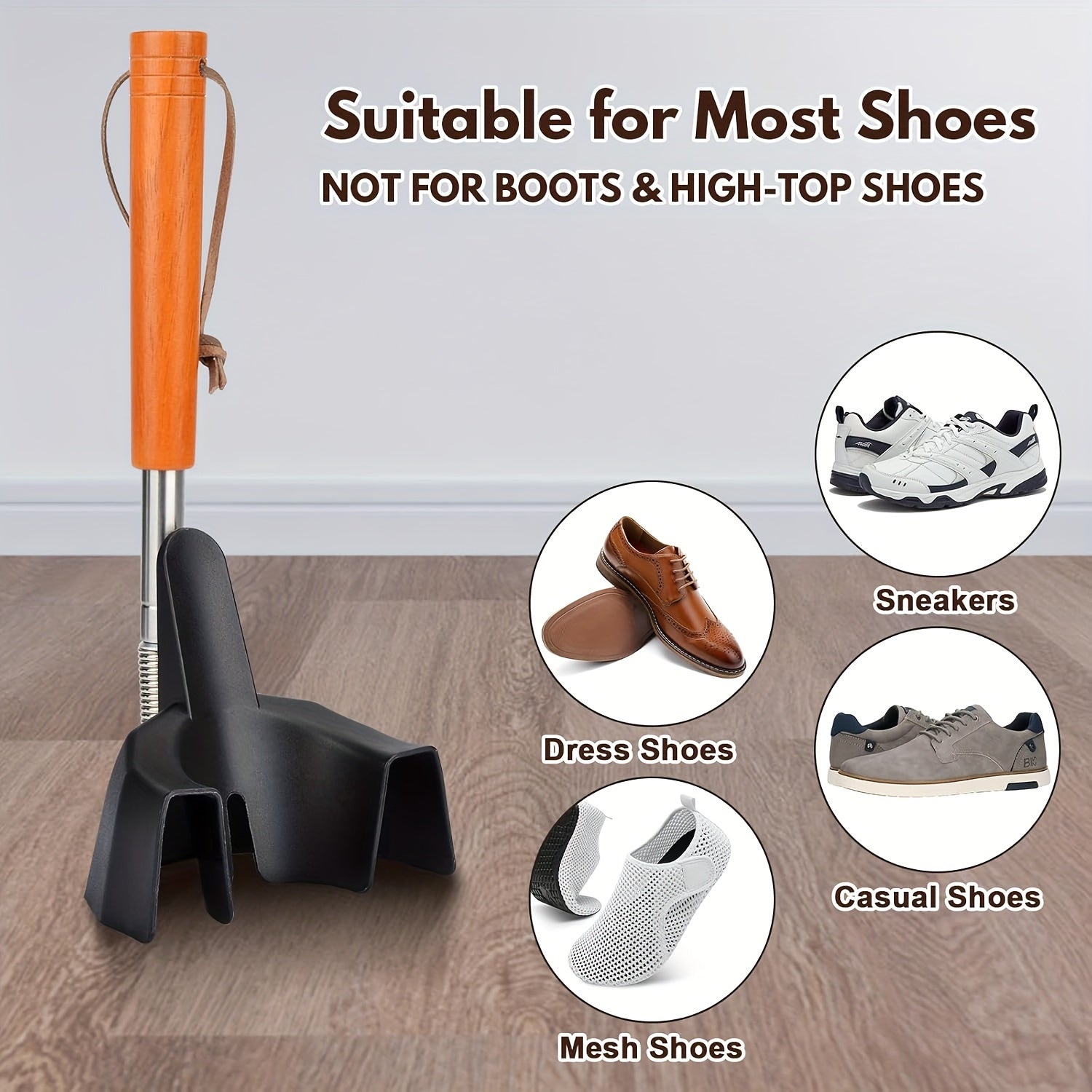 Extended Shoe Horn with Telescopic Handle